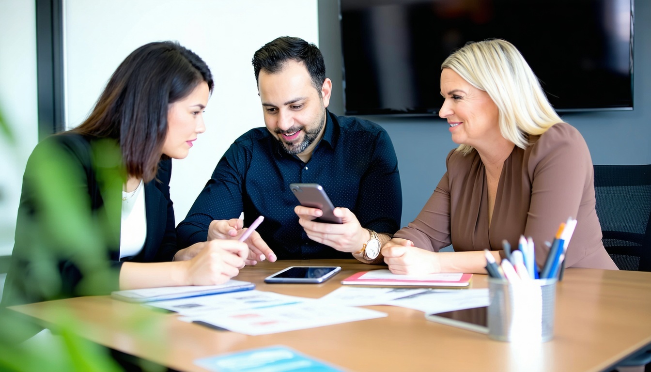 Digital payment strategy session with consultants and client